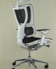 fauteuil de bureau avec accoudoirs blanc