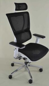 fauteuil bureau ergonomique assise dossier en résille noir