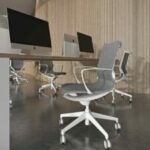 fauteuil de bureau ergonomique en blanc