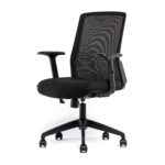 fauteuil de bureau assise tissu noir