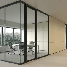 Cloison de bureau KB pleine ou vitrée avec options acoustiques PACA