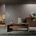 Mobilier bureau sol, pieds et panneaux de couleur unie ou bicolore assortis pour un aménagement moderne et personnalisé, disponible à Cannes, Monaco et région PACA.