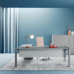 Bureau direction EXTRA à [Ville], structure métal à fleur et plateau design assorti