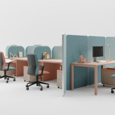 Mobilier de bureau BRISTOL à Biot – bureau personnalisable avec pieds métal assortis, compatible avec cloison et mobilier direction