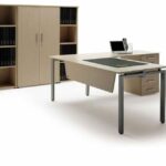 Mobilier de bureau PAUL à St Jeannet avec pieds aluminium en U, disponible en plusieurs formes et dimensions