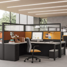 Mobilier de bureau ROME à Saint-Martin-du-Var – bureau design personnalisable avec pieds métal et plateau assorti
