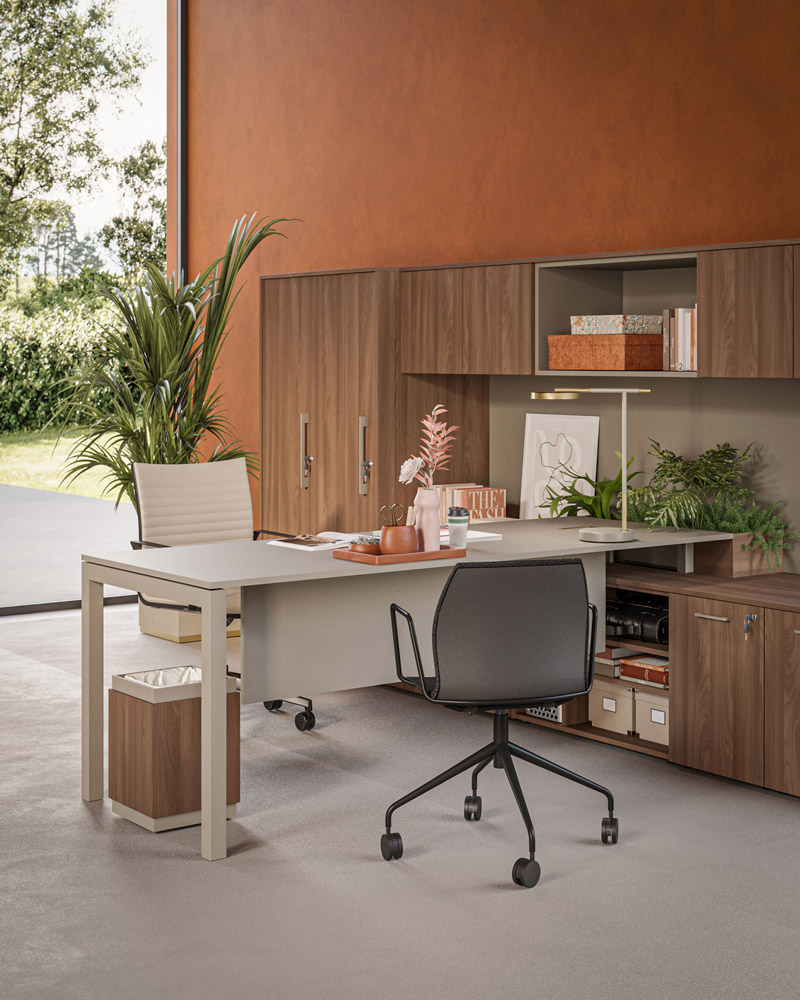 Mobilier de bureau Séfir à Chateauneuf – Design avec pieds assortis aux plateaux, personnalisable et moderne