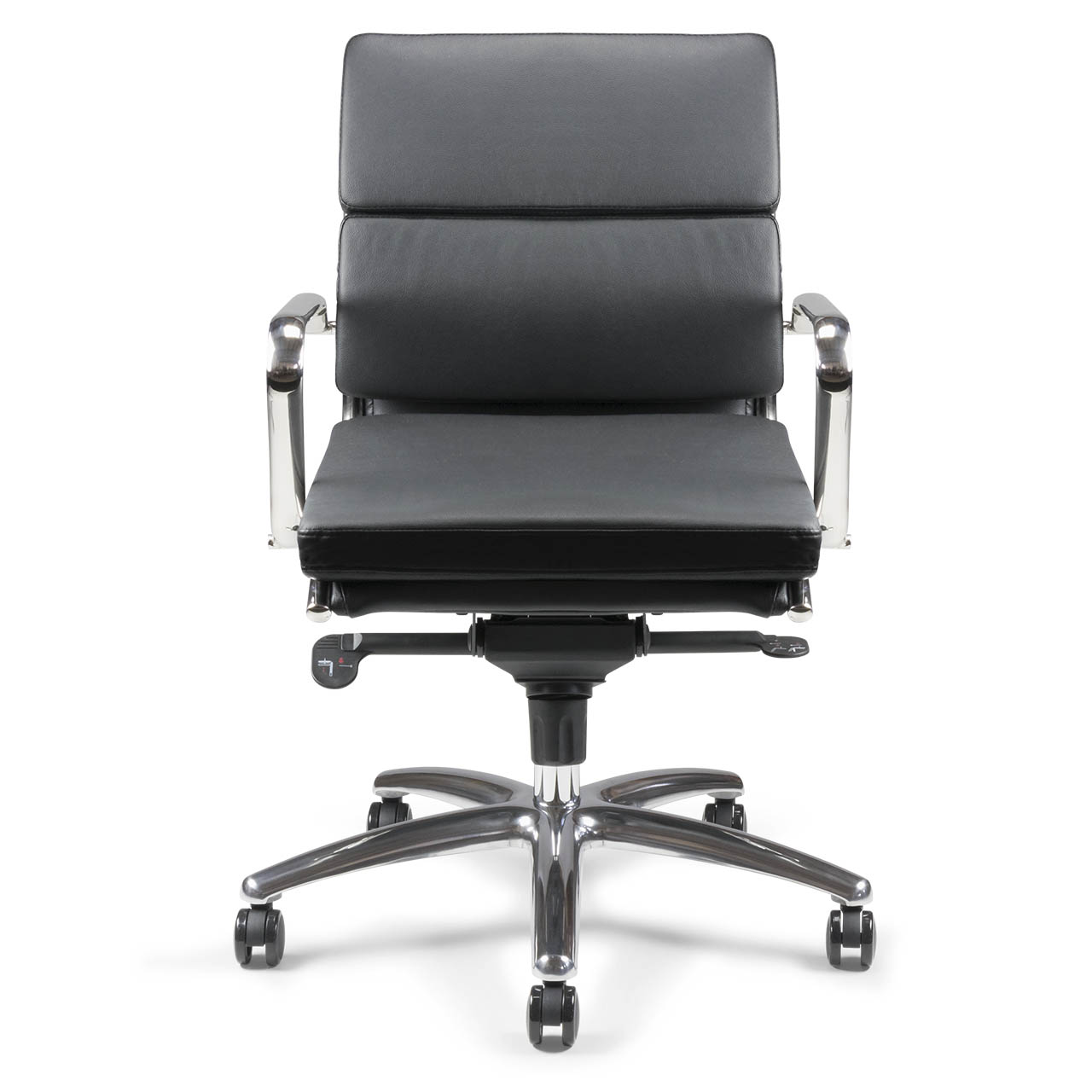 Fauteuil de bureau ÉLAN à Nice avec accoudoirs en aluminium et base chromée